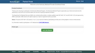 
                            9. Partner Portal - prdweb.chfs.ky.gov