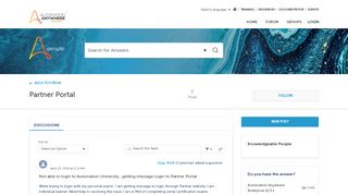 
                            5. Partner Portal - the A-People home page - Automation Anywhere