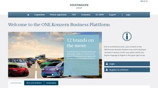 
                            1. Partner registration - VW Group Supply