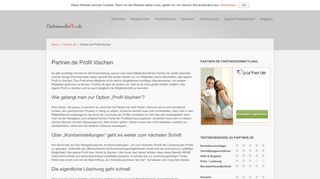 
                            8. Partner.de Profil löschen: sicher und schnell