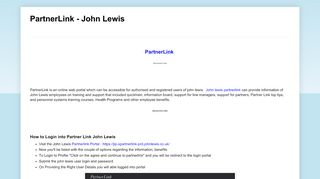 
                            9. PartnerLink - John Lewis