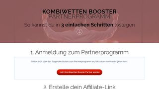 
                            1. Partnerprogramm - Kombiwetten Booster