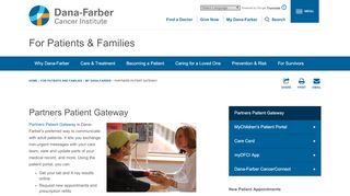 
                            6. Partners Patient Gateway: Dana-Farber's Adult Patient Portal - Dana ...