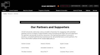 
                            7. Partners - Research - OCAD U - OCAD University