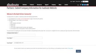 
                            8. Partners: Submit Company Information for Audinate Website | Audinate