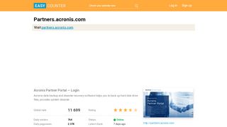 
                            9. Partners.acronis.com: Acronis Partner Portal — Login