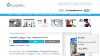 
                            5. Partnership Engage Grants Program in Canada