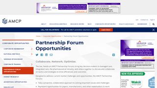 
                            8. Partnership Forum Opportunities | AMCP.org