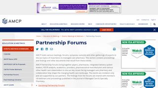 
                            5. Partnership Forums | AMCP.org