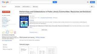 
                            9. Partnerships and Collaborations in Public Library Communities: ...