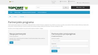 
                            9. Partnerystės programa - topcart.lt