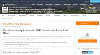 
                            9. Parul University, Vadodara - Admissions 2019-2020 - Collegedunia App