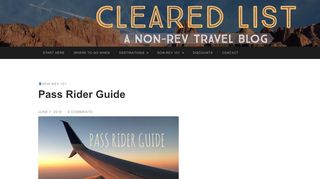 
                            5. Pass Rider Guide - Cleared List