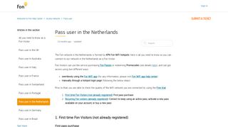 
                            5. Pass user in the Netherlands – Welcome to Fon Help Center