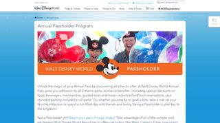 
                            4. Passholder Program | Walt Disney World Resort