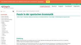 
                            9. Passiv in der spanischen Grammatik - Lingolia …