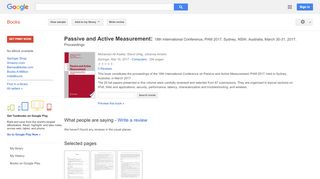 
                            1. Passive and Active Measurement - Google Books Result