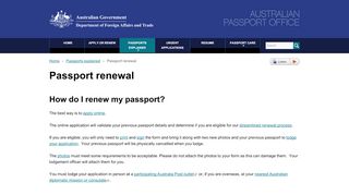 
                            10. Passport renewal | Australian Passport Office