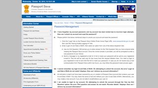 
                            4. Passport Seva Password Management Queries