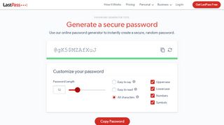 
                            4. Password Generator | LastPass