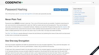 
                            6. Password Hashing | CodePath Android Cliffnotes