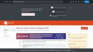 
                            1. password - How do I login to Ubuntu Snappy Core? - Ask Ubuntu