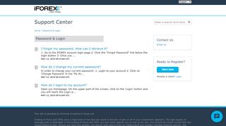 
                            1. Password & Login - iFOREX