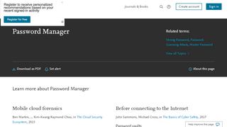 
                            9. Password Manager - an overview | ScienceDirect Topics