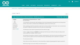 
                            4. Password protect my Ethernet Web Server - SOLVED - Arduino Forum