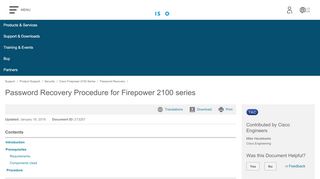 
                            7. Password Recovery Procedure for Firepower 2100 series - Cisco