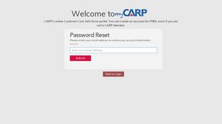 
                            4. Password Reset - CARP Single Sign-On