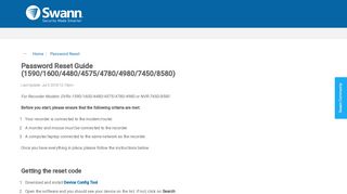 
                            6. Password Reset Guide (1590/1600/4480 ... - support.swann.com