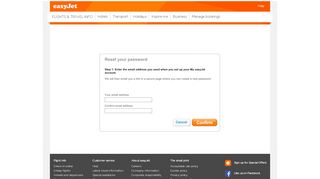 
                            6. Password reset - My account - easyjet.com