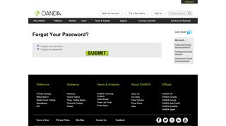 
                            11. Password Reset | OANDA fxTrade