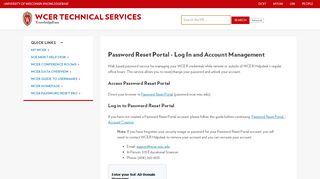 
                            6. Password Reset Portal - Log In and Account Management - WISC KB