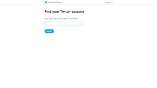 
                            8. Password Reset - Twitter
