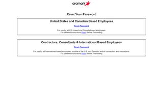 
                            10. Password Rest Page - register.aramark.net