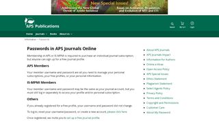 
                            6. Passwords in APS Journals Online