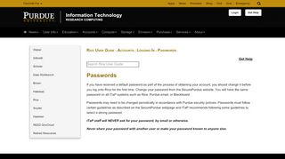 
                            4. Passwords - ITaP Research Computing - - Purdue University