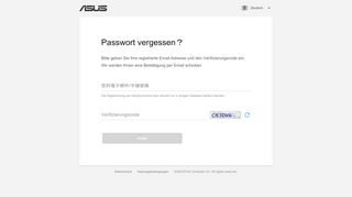 
                            1. Passwort vergessen - ASUS Account Login