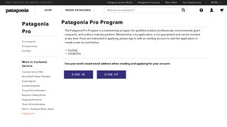 
                            3. Patagonia - Professional Sales Purchase Program
