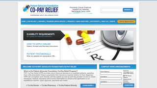 
                            2. Patient Advocate Foundation Co-Pay Relief: COPAYS.ORG