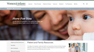 
                            7. Patient and Family Resources - Women & Infants Hospital in Rhode ...