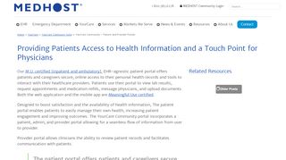 
                            9. Patient and Provider Portals - MEDHOST