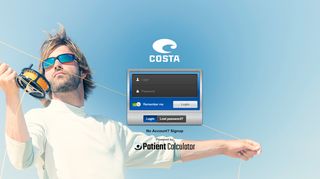 
                            5. Patient Calculator - Login - Costa Del Mar