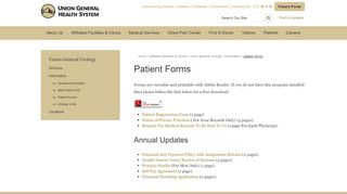 
                            6. Patient Forms | Union General Hospital