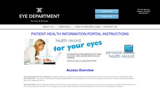 
                            2. Patient Health Information Portal Instructions - Eye Department