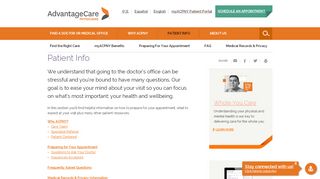 
                            4. Patient Info - AdvantageCare Physicians