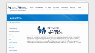 
                            7. Patient Info | Premier Family Physicians