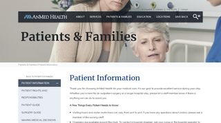 
                            9. Patient Information - AnMed Health